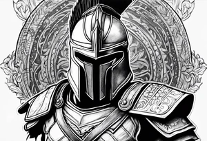 Spartan faceless warrior like the movie 300 tattoo idea