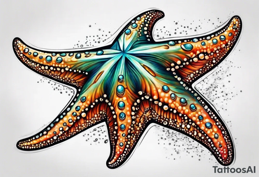 star fish of different shapes and sizes tattoo idea