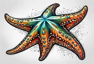 star fish of different shapes and sizes tattoo idea