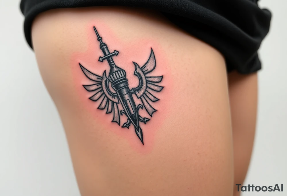 Testosterone injection site with zelda tattoo idea