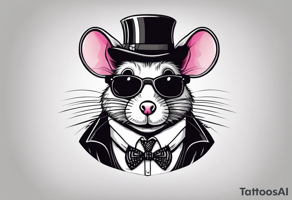 I have a gangster rat currently, El caponr style,  design something that goes with it tattoo idea
