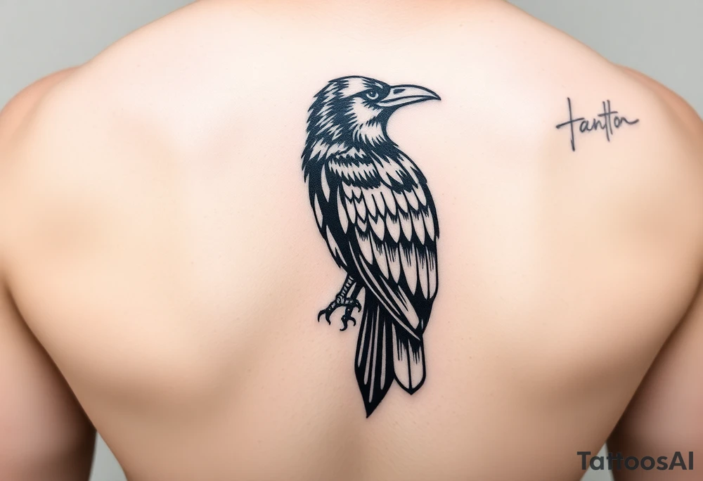 crow tribal tattoo idea