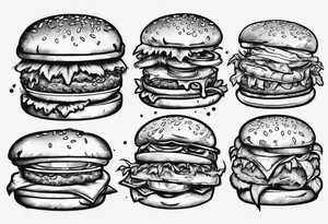 burger tattoo idea