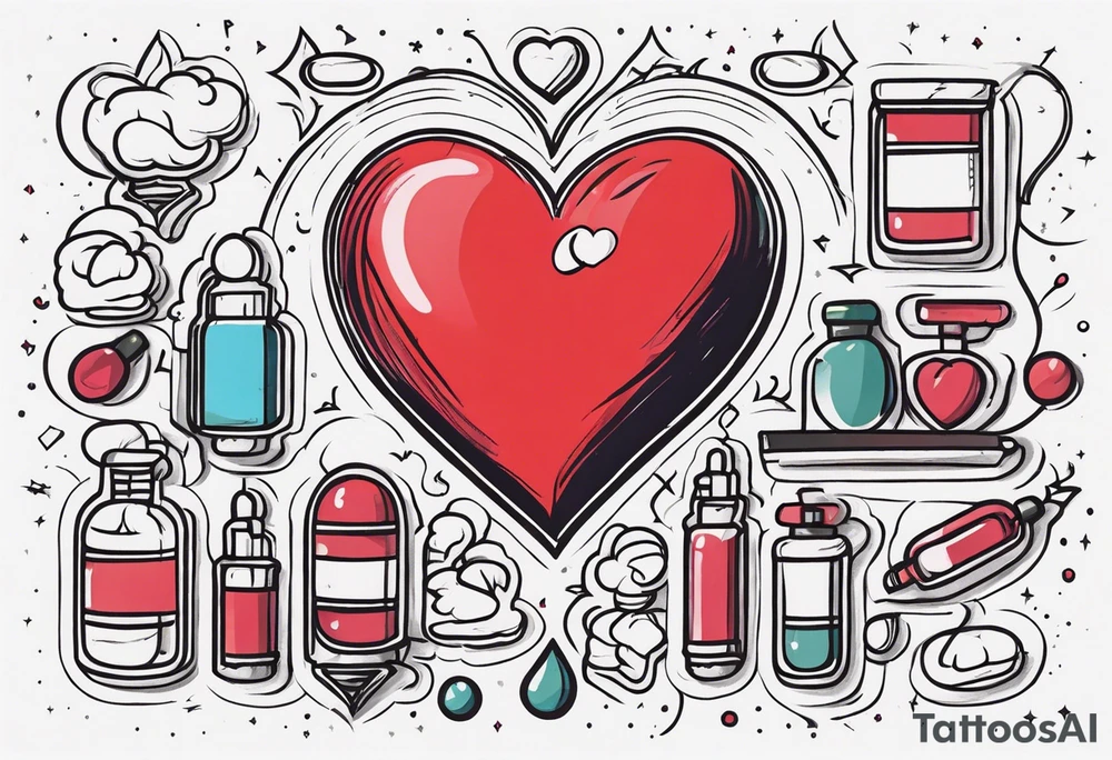 Heart Shaped Drugs tattoo idea