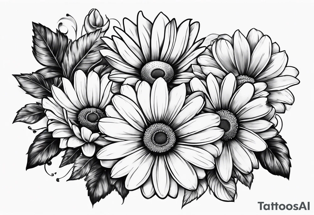 3 daisys tattoo idea