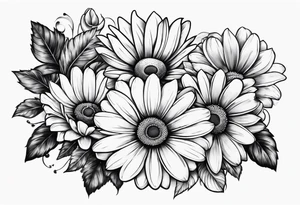 3 daisys tattoo idea