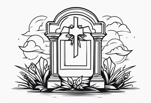 Tombstone tattoo design but no cross tattoo idea