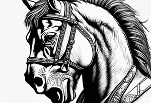 Caesar planet of the apes on a horse tattoo idea