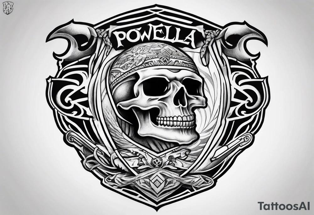 Skateboarding Powell Peralta logo tattoo idea