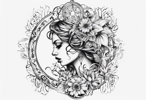 Wasser Nymphe Sonne tattoo idea