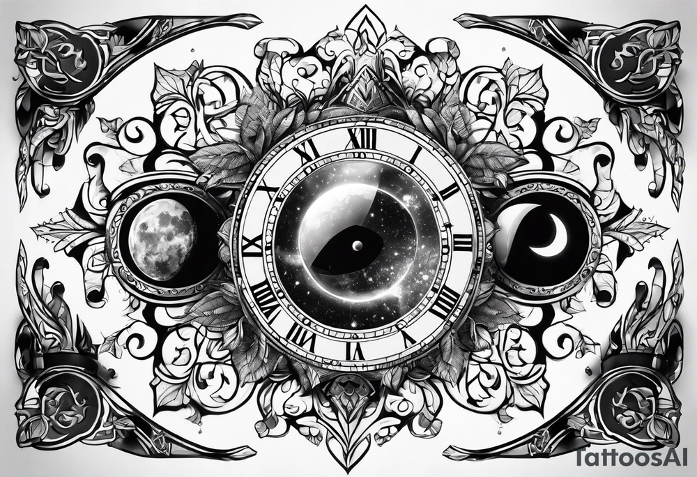 Time cosmic tattoo idea