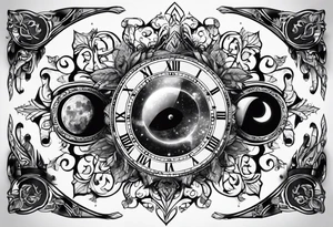 Time cosmic tattoo idea