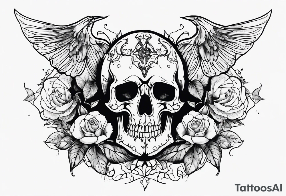 Morbidly beautiful, death and decay tattoo idea