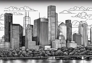 City of Houston Skyline tattoo idea