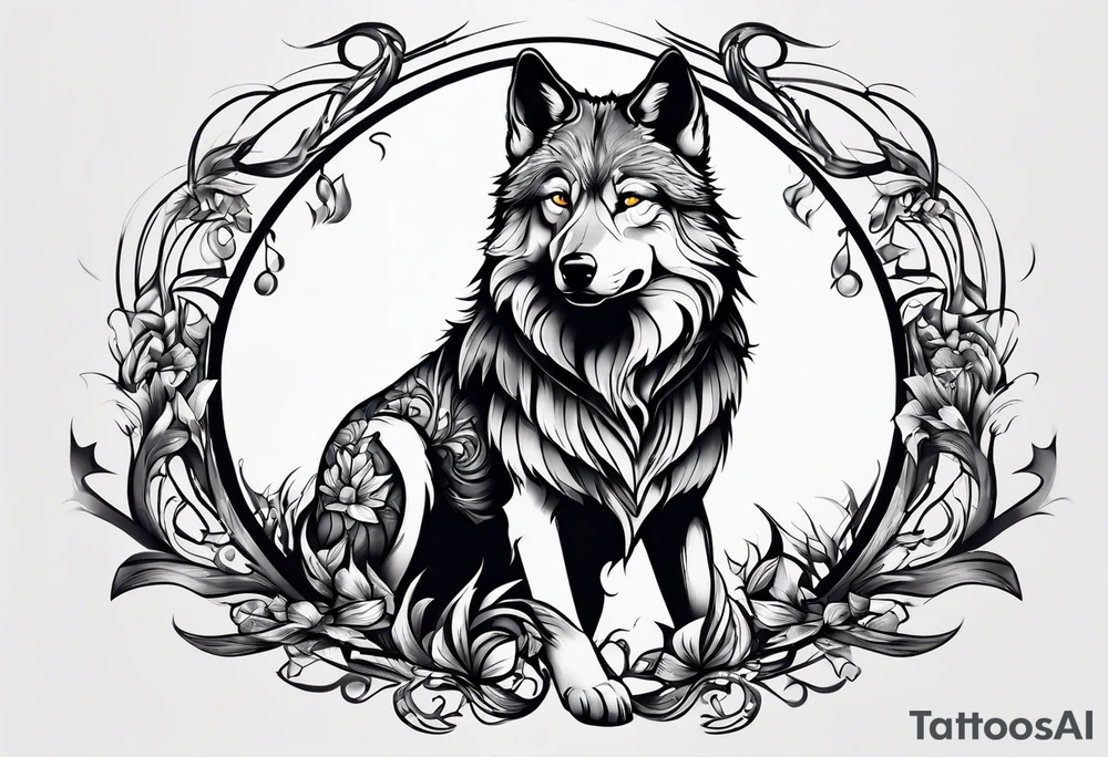 Limbo wolf for a male tattoo tattoo idea