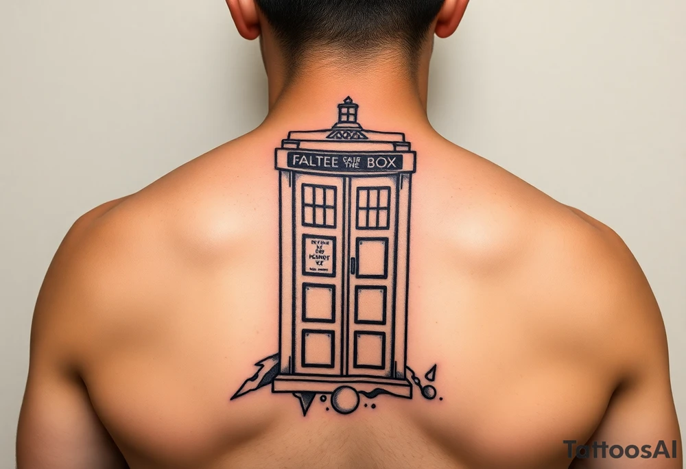 Tardis with space in background. tattoo idea