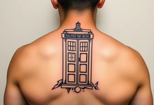 Tardis with space in background. tattoo idea