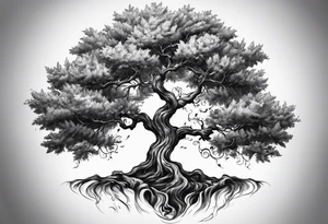 Italian mallochio tree tattoo idea