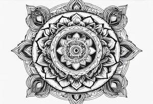 Chakra spiritual earthly tattoo idea
