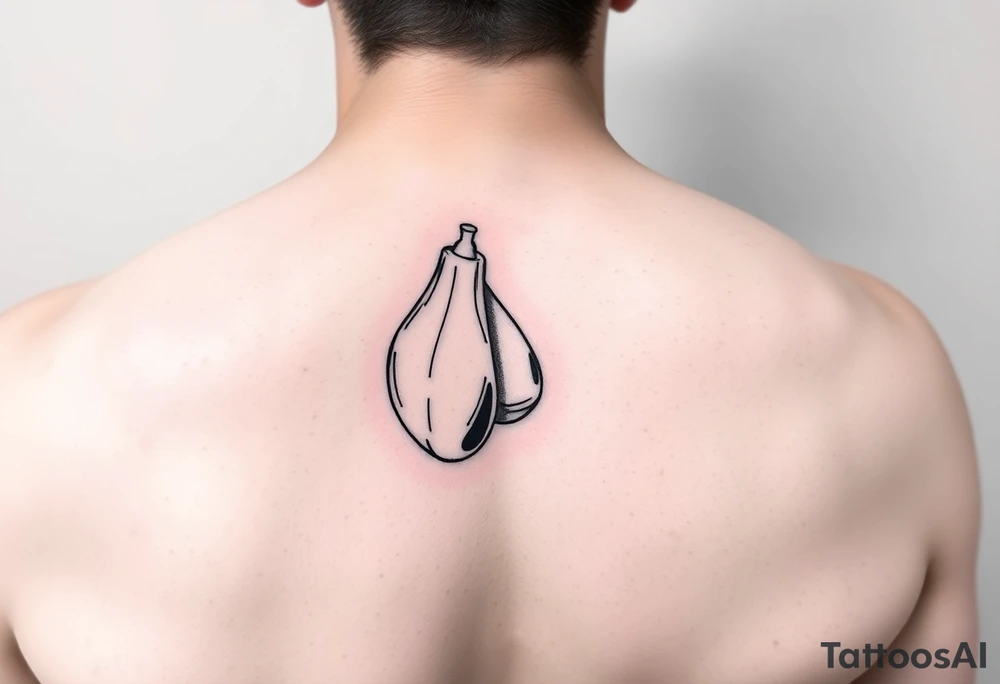 line drawing of penis tattoo idea