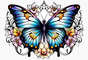 Magic butterfly tattoo idea