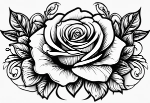 My moms name "Victoria" with roses surrounding it tattoo idea