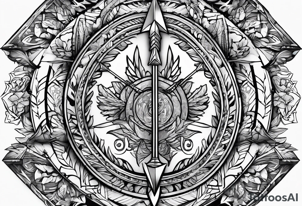 3 arrows to signify strength and bond with kids tattoo idea