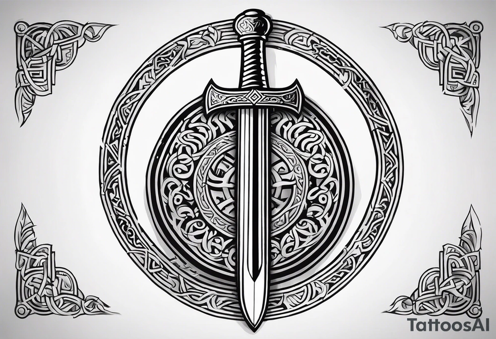 Valhalla viking 
Sword shield gods tattoo idea
