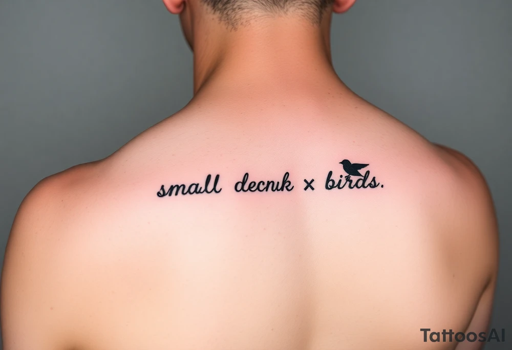 pictur of small black birds flying down arm tattoo idea