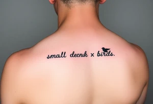 pictur of small black birds flying down arm tattoo idea