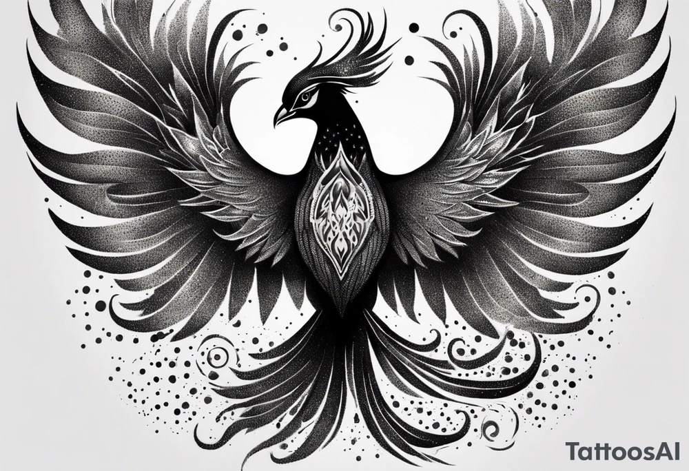 phoenix in fire tattoo idea