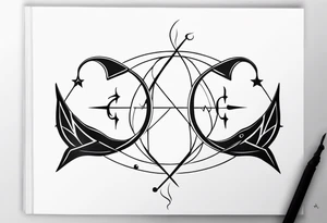 pisces and sagittarius tattoo idea