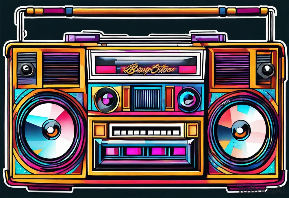 1980'S BOOM BOX tattoo idea