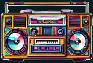 1980'S BOOM BOX tattoo idea