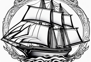 Sail boat tattoo idea