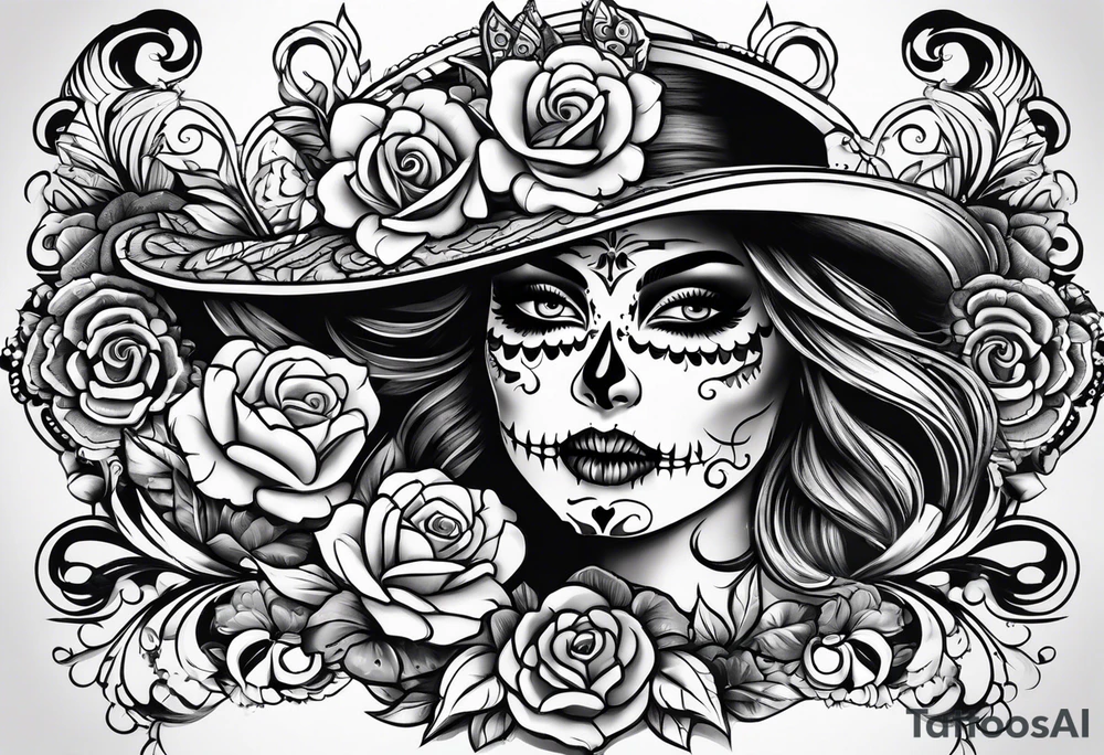 Day of the dead love edition tattoo idea