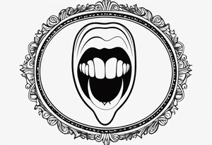 a simple outline of a tooth, seen from the front, white and shiny, logo-like tattoo idea