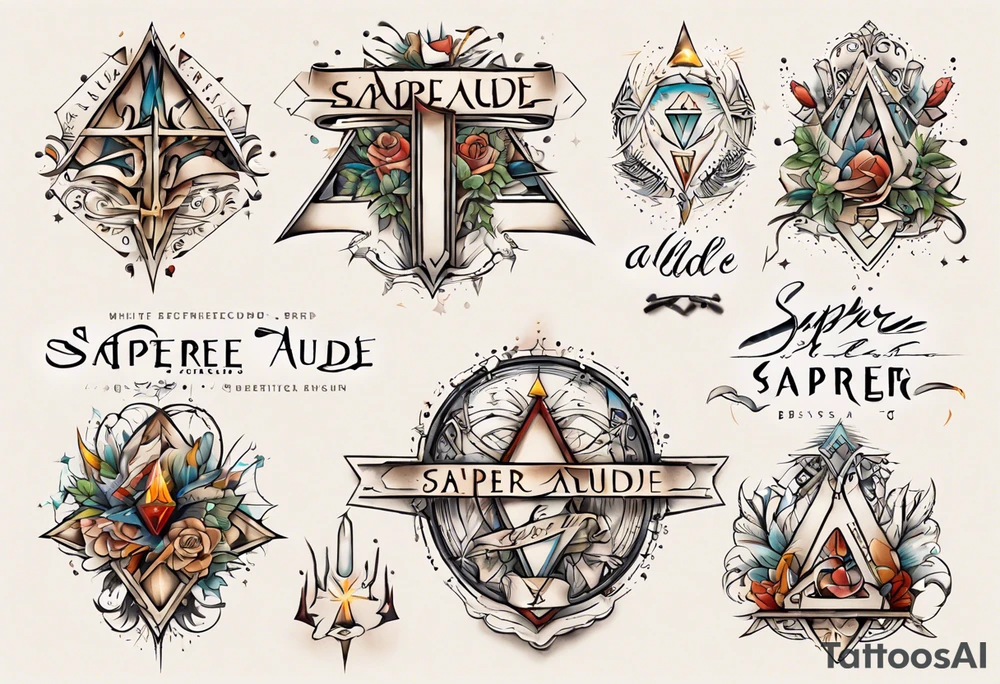 Schriftzug "sapere aude" tattoo idea