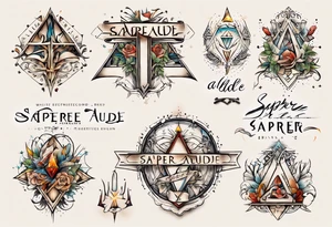 Schriftzug "sapere aude" tattoo idea