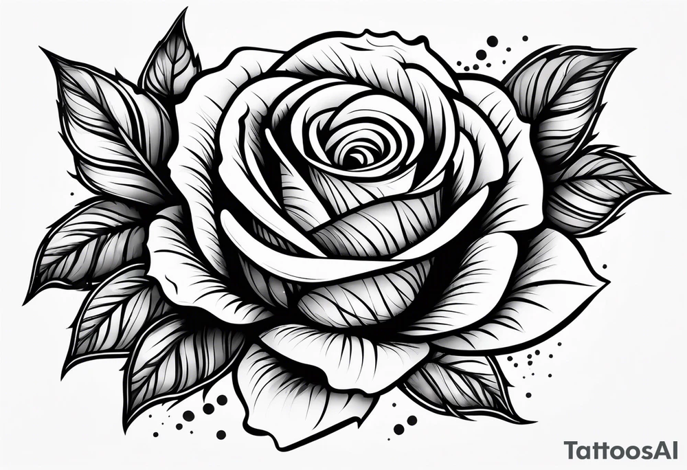 Gothic rose tattoo idea