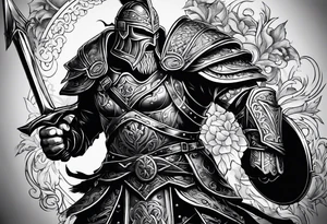 Irish warrior in battle tattoo idea
