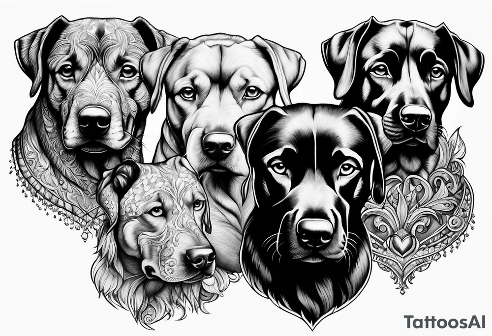 A three headed dog tattoo idea