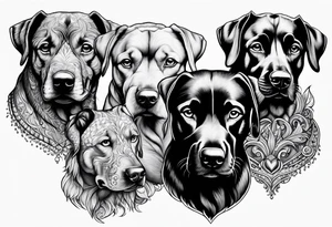 A three headed dog tattoo idea