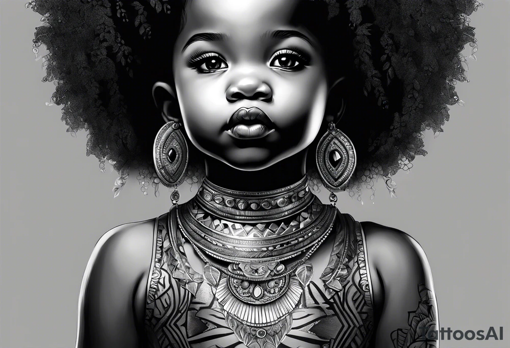Africa America baby girl named My'Liah tattoo idea
