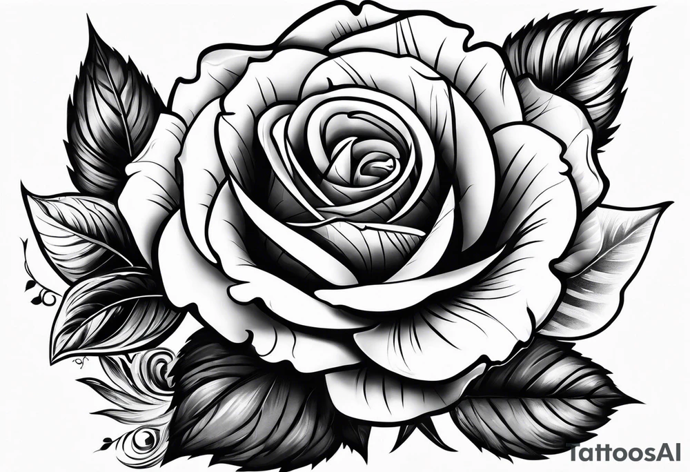 Smoke around rose tattoo idea