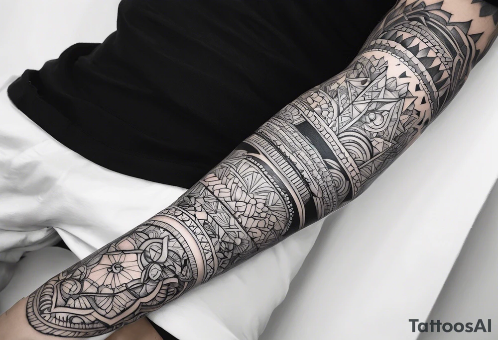 Black history tattoo arm sleeve tattoo idea