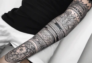 Black history tattoo arm sleeve tattoo idea