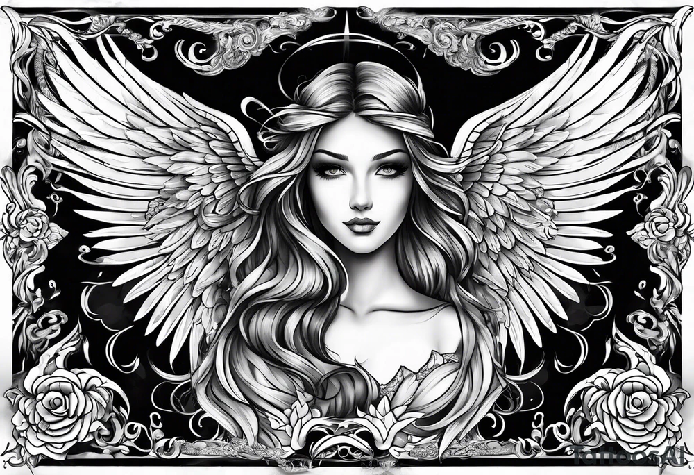 Angel wings tattoo idea