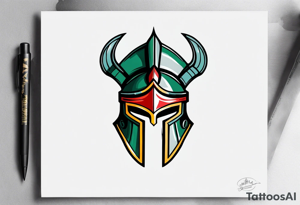 Spartan helmet tattoo idea