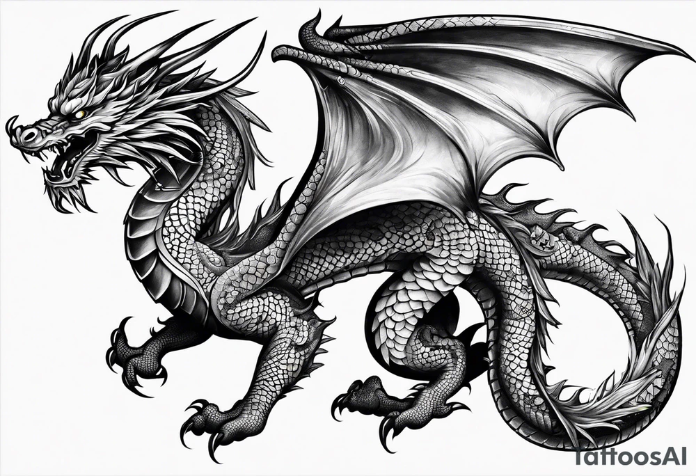 eastern dragon tattoo idea